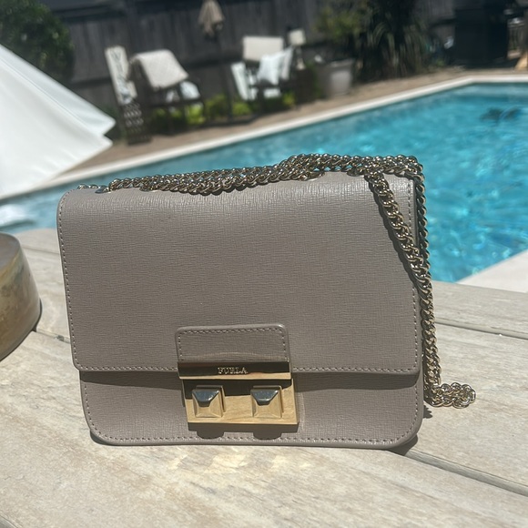 FURLA EUC Mini Bella Leather Crossbody/Shoulder Bag - Picture 3 of 8